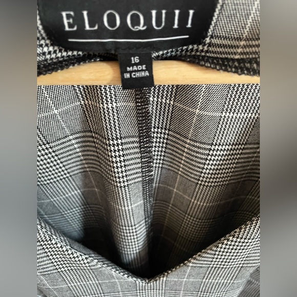 Eloquii Plaid Balloon Sleeve Dress - Picture 5 of 7